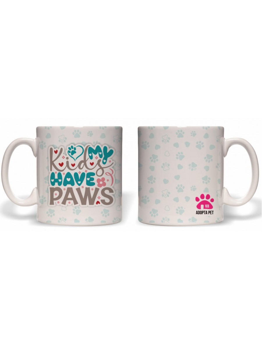 CANECA MY KIDS HAVE PAWS 